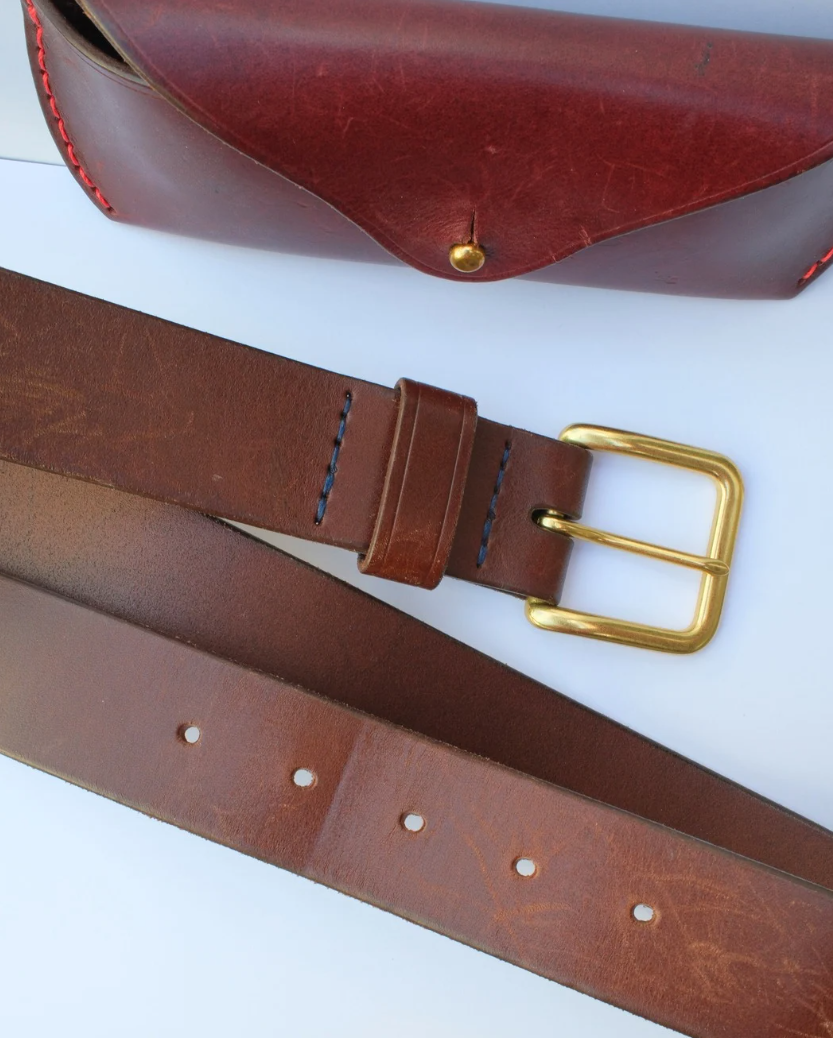 Belt and glasses case